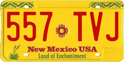 NM license plate 557TVJ
