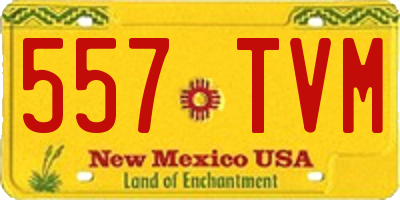 NM license plate 557TVM