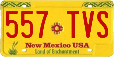 NM license plate 557TVS