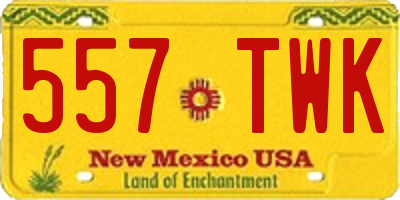 NM license plate 557TWK