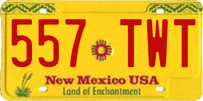 NM license plate 557TWT