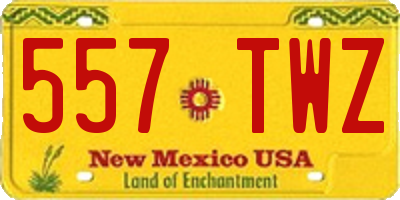 NM license plate 557TWZ