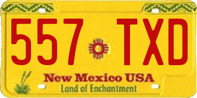 NM license plate 557TXD