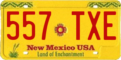 NM license plate 557TXE