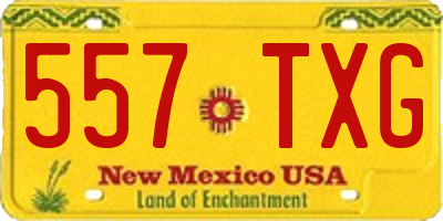 NM license plate 557TXG