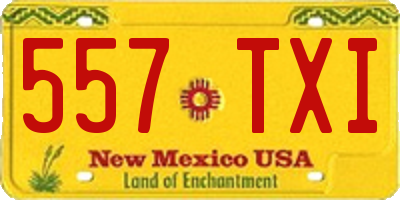NM license plate 557TXI