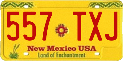 NM license plate 557TXJ
