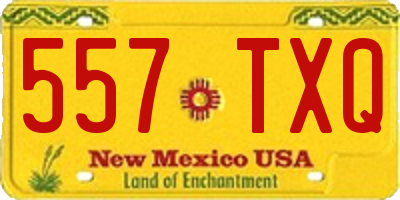 NM license plate 557TXQ