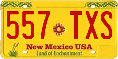 NM license plate 557TXS