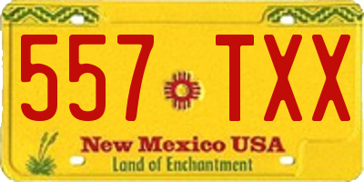 NM license plate 557TXX