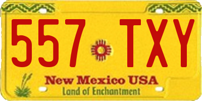 NM license plate 557TXY