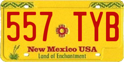 NM license plate 557TYB