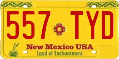 NM license plate 557TYD
