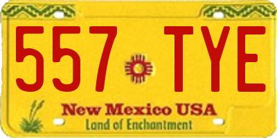 NM license plate 557TYE