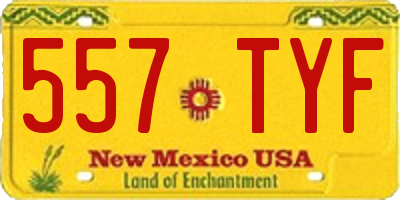NM license plate 557TYF