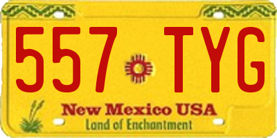 NM license plate 557TYG