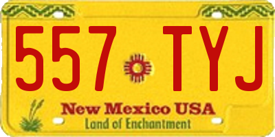 NM license plate 557TYJ