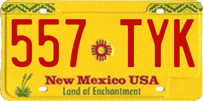 NM license plate 557TYK
