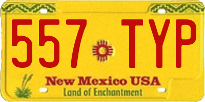 NM license plate 557TYP
