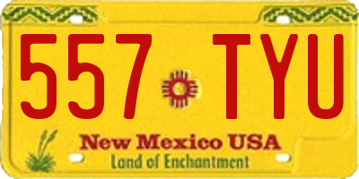 NM license plate 557TYU