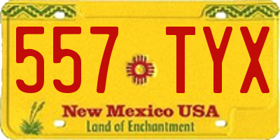 NM license plate 557TYX