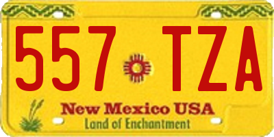 NM license plate 557TZA