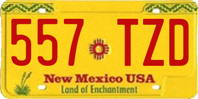 NM license plate 557TZD