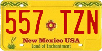 NM license plate 557TZN