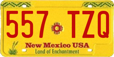 NM license plate 557TZQ