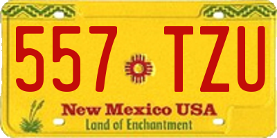 NM license plate 557TZU