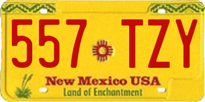 NM license plate 557TZY