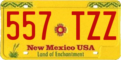 NM license plate 557TZZ