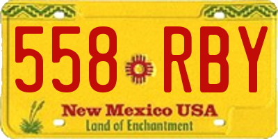 NM license plate 558RBY