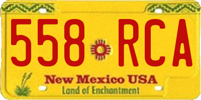 NM license plate 558RCA