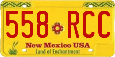 NM license plate 558RCC
