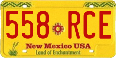 NM license plate 558RCE