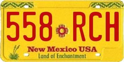 NM license plate 558RCH