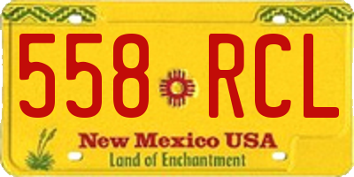 NM license plate 558RCL