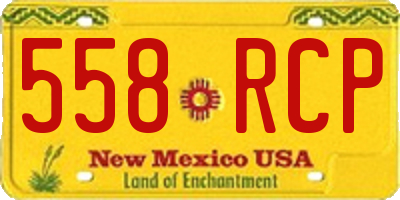 NM license plate 558RCP