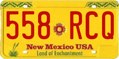 NM license plate 558RCQ