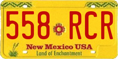 NM license plate 558RCR