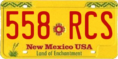 NM license plate 558RCS