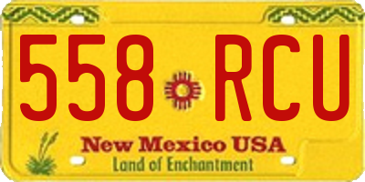 NM license plate 558RCU