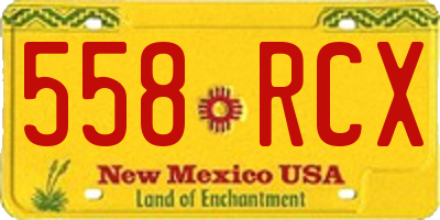 NM license plate 558RCX