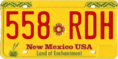 NM license plate 558RDH