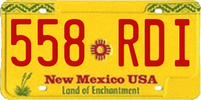 NM license plate 558RDI