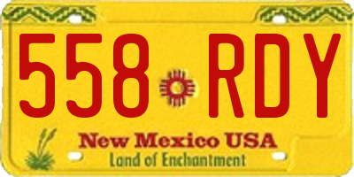 NM license plate 558RDY