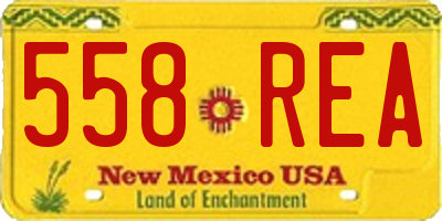 NM license plate 558REA