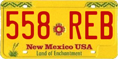 NM license plate 558REB