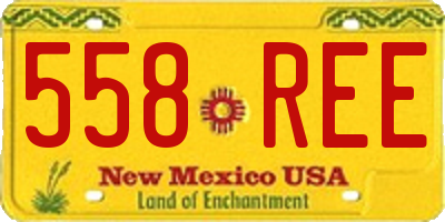 NM license plate 558REE